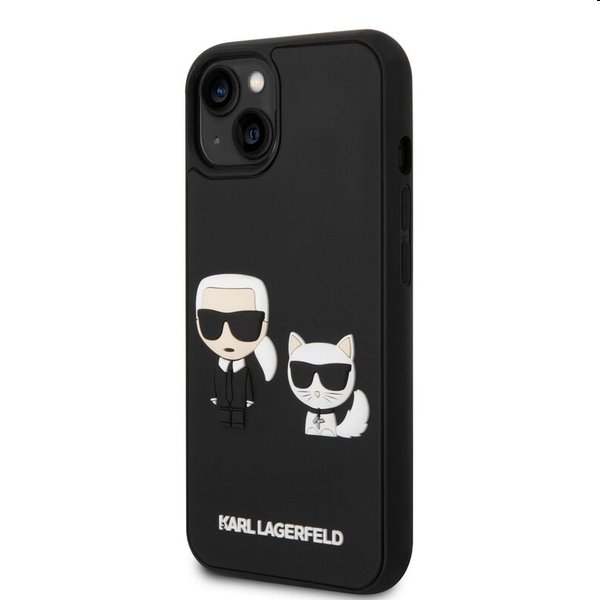 Karl Lagerfeld and Choupette 3D tok Apple iPhone 14 számára, fekete