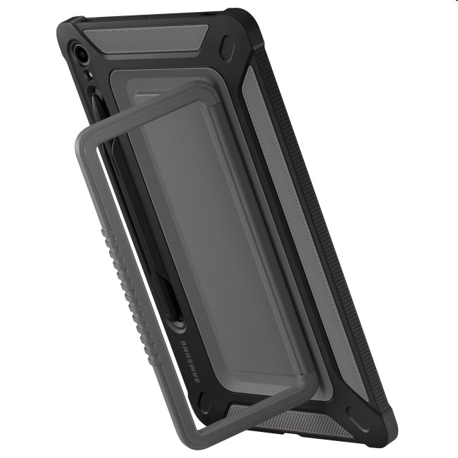Standing Outdoor Cover tok Samsung Galaxy Tab S9 Plus számára, fekete