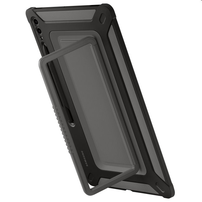 Standing Outdoor Cover tok Samsung Galaxy Tab S9 Ultra számára, fekete