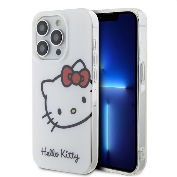 Hello Kitty IML Head Logo hátlapi tok Apple iPhone 13 Pro számára, fehér