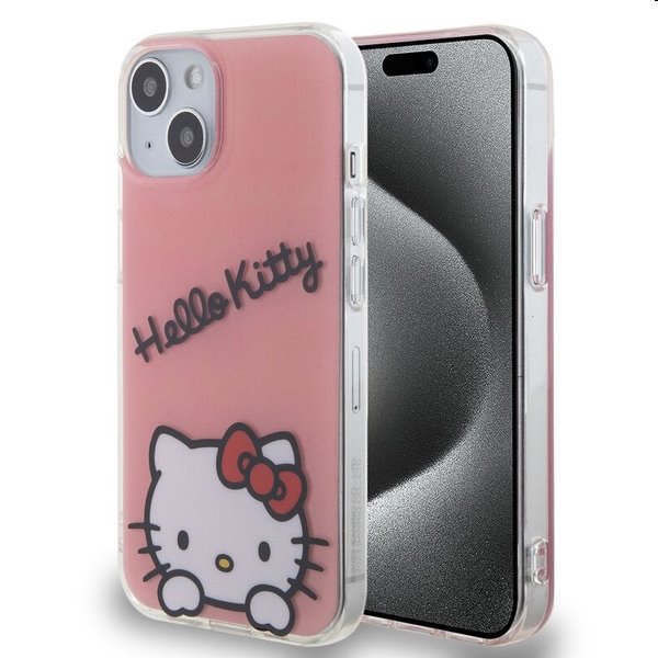 Hello Kitty IML Daydreaming Logo hátlapi tok Apple iPhone 13 számára, rózsaszín