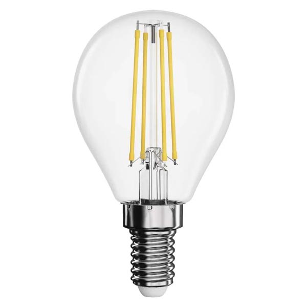 Emos LED izzó Filament Mini Globe 6W E14, meleg Fehér