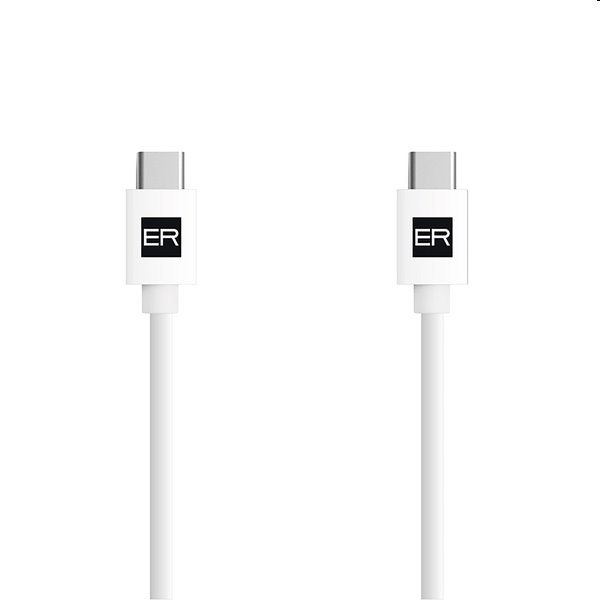 ER POWER Adat- és töltőkábel USB-C/USB-C, 3A, 1,2 m, fehér