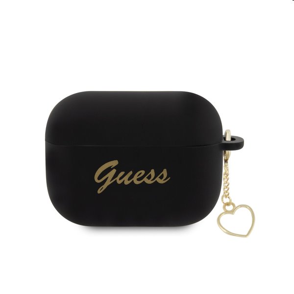 GUESS Heart szilikontok Apple AirPods Pro 2 számára, fekete GUESS Heart szilikontok Apple AirPods Pro 2 számára, fekete