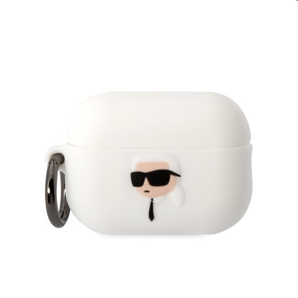 Karl Lagerfeld 3D Logo NFT Karl Head szilikontok Apple AirPods Pro 2 számára, fehér