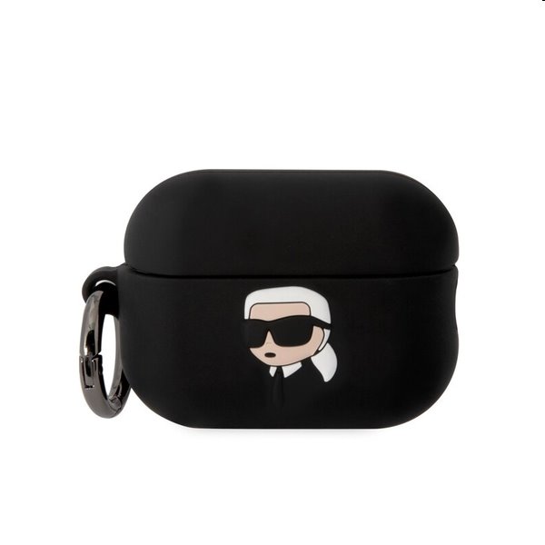 Karl Lagerfeld 3D Logo NFT Karl Head szilikontok Apple AirPods Pro 2 számára, fekete