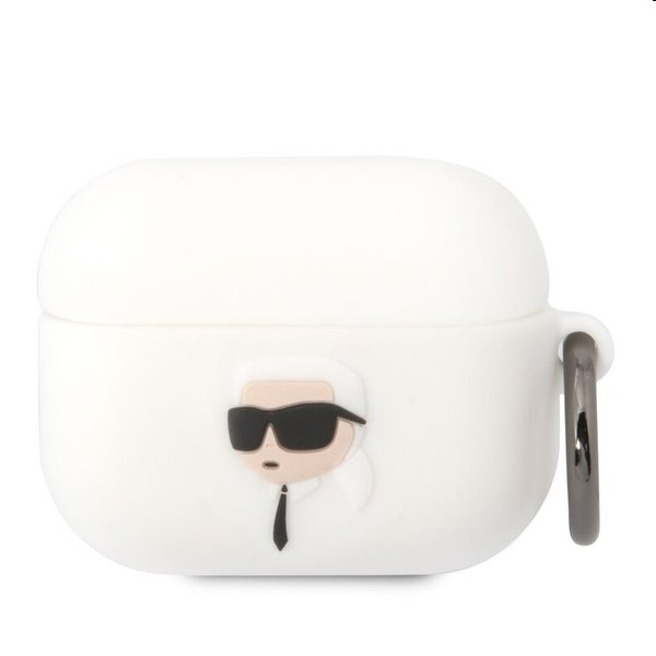 Karl Lagerfeld 3D Logo NFT Karl Head szilikontok Apple AirPods Pro számára, fehér