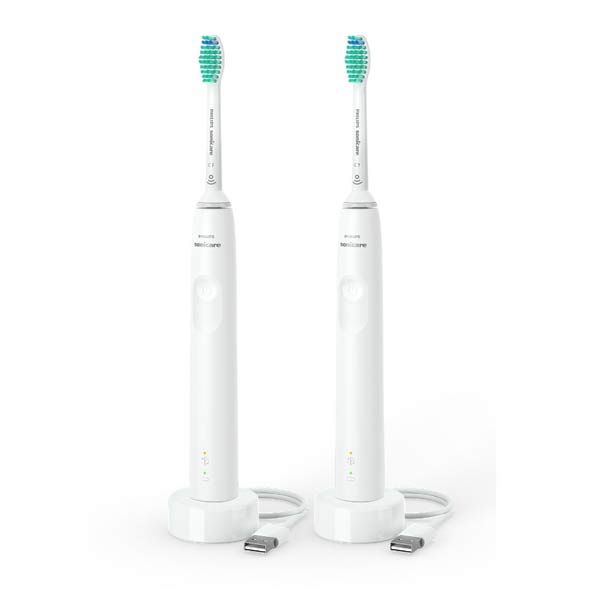 Philips Sonicare 3100 Series 1+1 HX3675/13, elektromos szonikus fogkefe, fekete