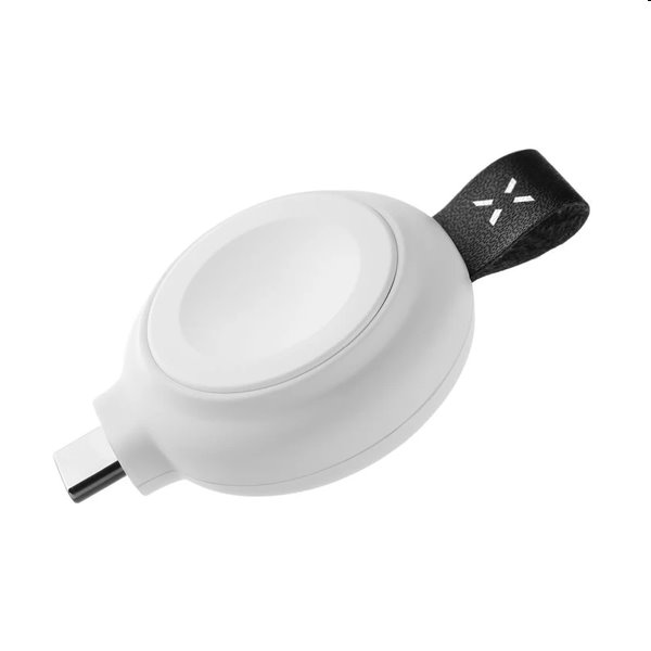 FIXED Orb Mágneses töltőadapter Apple Watch számára gyorstöltés támogatással, MFi, fehér