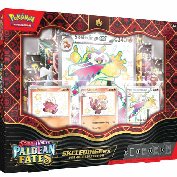 PKM Scarlet & Violet Paldean Fates Premium Collection Skeledirge EX (Pokémon) PKM Scarlet & Violet Paldean Fates Premium Collection Skeledirge EX (Pokémon)