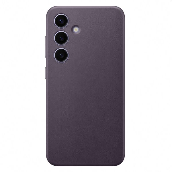 Leather Cover tok Samsung S24 számára, dark violet