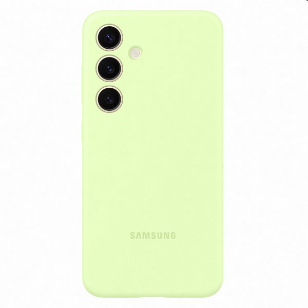 Silicone Cover tok Samsung Galaxy S24 számára, light zöld