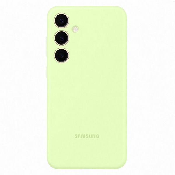 Silicone Cover tok Samsung Galaxy S24 Plus számára, light zöld