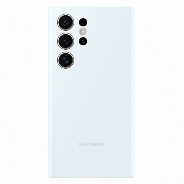 Silicone Cover tok Samsung Galaxy S24 Ultra számára, fehér