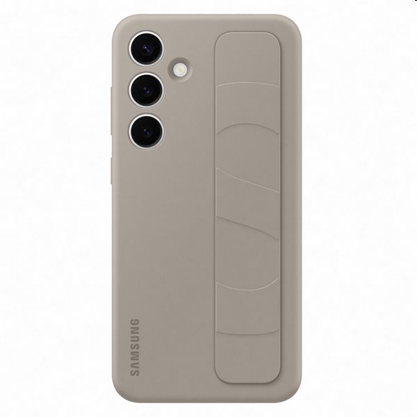 Silicone Grip Cover tok Samsung Galaxy S24 Plus számára, taupe