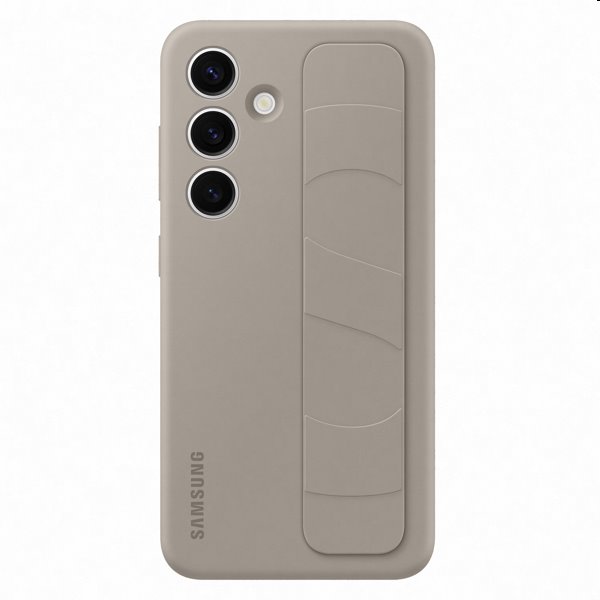 Silicone Grip Cover tok Samsung Galaxy S24 számára, taupe