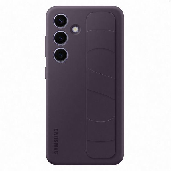 Silicone Grip Cover tok Samsung Galaxy S24 számára, dark violet