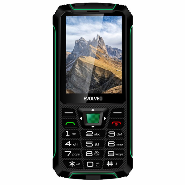 Evolveo StrongPhone W4, vízálló ellenálló Dual SIM telefon, fekete-zöld