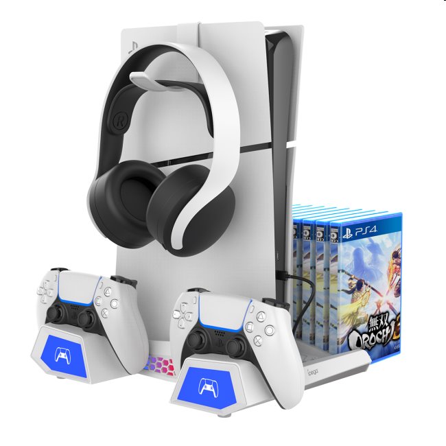iPega PlayStation 5 Slim, Dualsense, Pulse 3D dock w/ cooling - OPENBOX (Bontott csomagolás, teljes garancia)