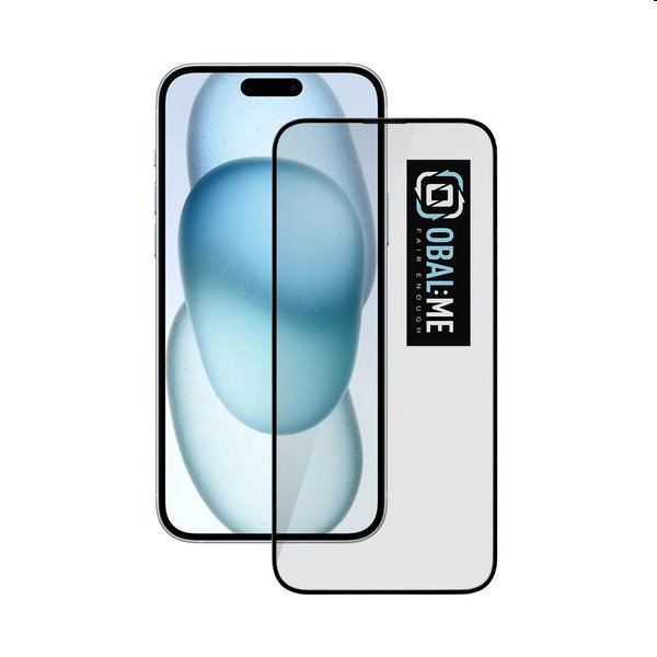 OBAL:ME 5D Edzett védőüveg Apple iPhone 15 Plus számára, fekete