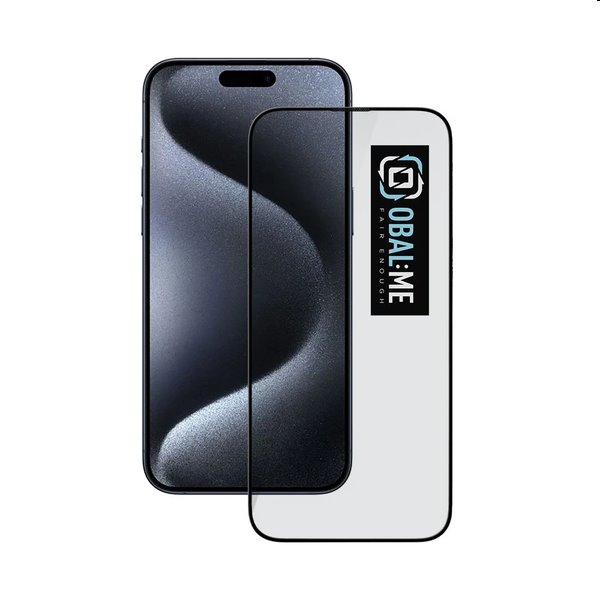 OBAL:ME 5D Edzett védőüveg Apple iPhone 15 Pro számára, fekete