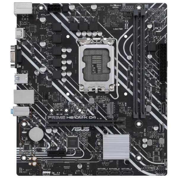 ASUS PRIME H610M-K D4 alaplap, Intel H610, LGA1700, 2x DDR4, mATX