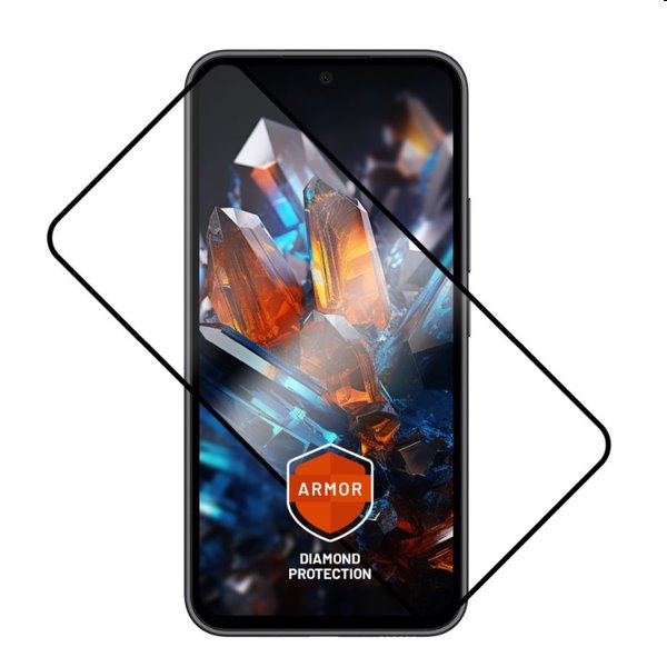 FIXED Armor prémiové Edzett védőüveg Samsung Galaxy A55 5G számára, fekete