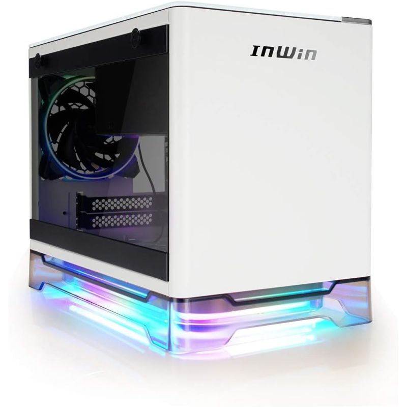 InWin A1 Plus white, PSU 650W GOLD included, Mini ITX, TG, ARGB Fans, Qi 10W Charging akciós termékkép 1