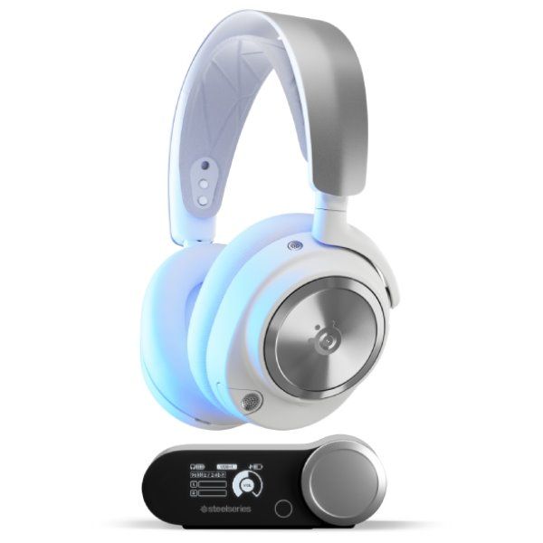 Vezeték nélküli fülhallgató SteelSeries Arctis Nova Pro Vezeték nélküli P Playstation számára, fehér