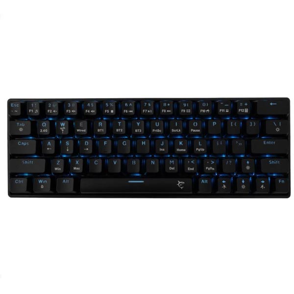 White Shark KAIKEN mechanikus vezeték nélküli játékos billentyűzet, US kiosztás, piros switch, fekete