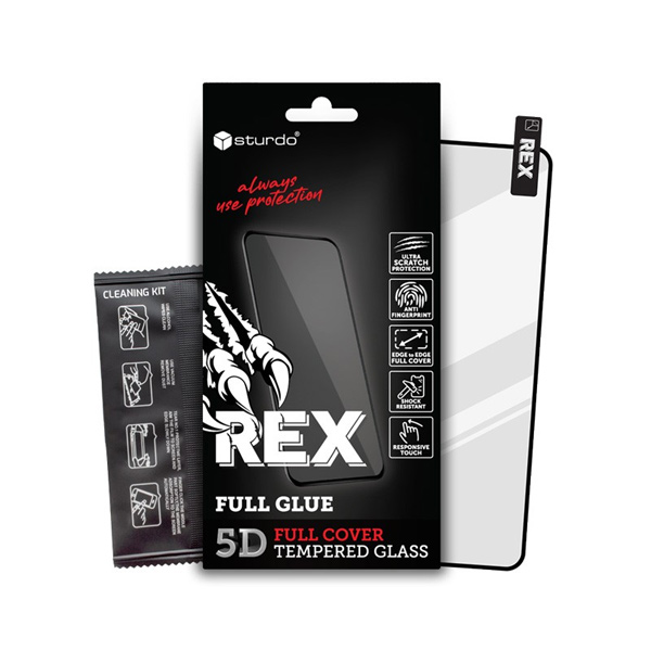 Sturdo Rex Edzett védőüveg Apple iPhone 12 mini 5D fekete Sturdo Rex Edzett védőüveg Apple iPhone 12 mini 5D fekete