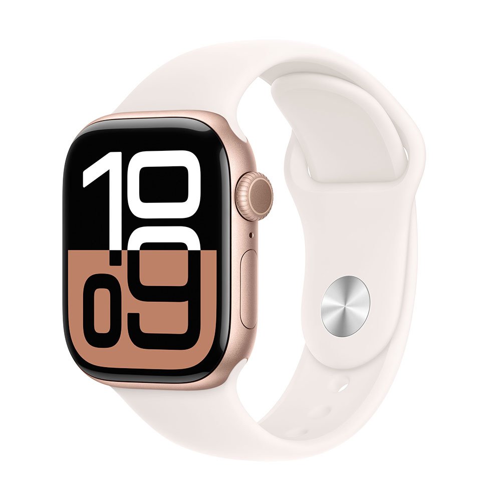 Apple Watch Series 10 GPS + Cellular 42mm Rose Gold Aluminium Case with Light Blush Sport Band - S/M Apple Watch Series 10 GPS + Cellular 42mm Rose Gold Aluminium Case with Light Blush Sport Band - S/M