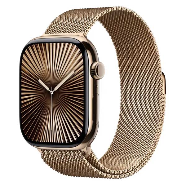 Apple Watch Series 10 GPS + Cellular 46mm Arany titán milánói arany óraszíj - S/M