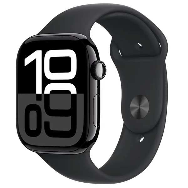 Apple Watch Series 10 GPS + Cellular 46mm Fekete alumínium fekete sportszíjjal - M/L