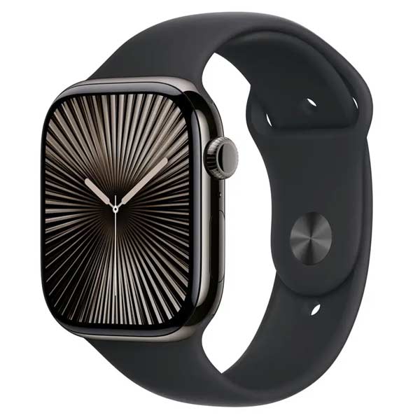 Apple Watch Series 10 GPS + Cellular 46mm Palaszürke titán fekete sportszíjjal - M/L