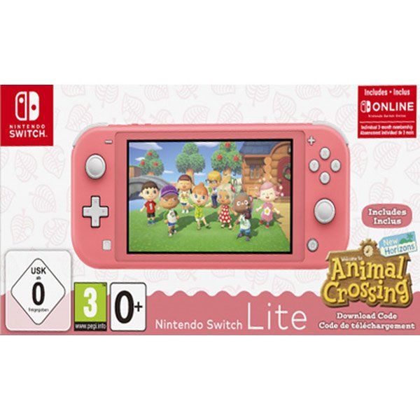 Nintendo Switch Lite, coral + Animal Crossing: New Horizons + Nintendo Switch Online 12 havi