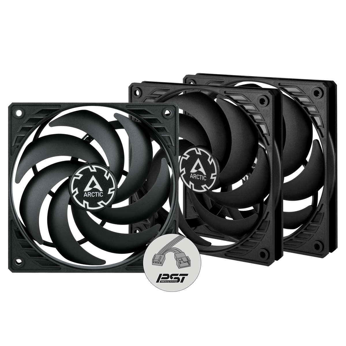 Arctic ventilátor P12 Slim PWM PST 3drb csomagolás akciós termékkép 1