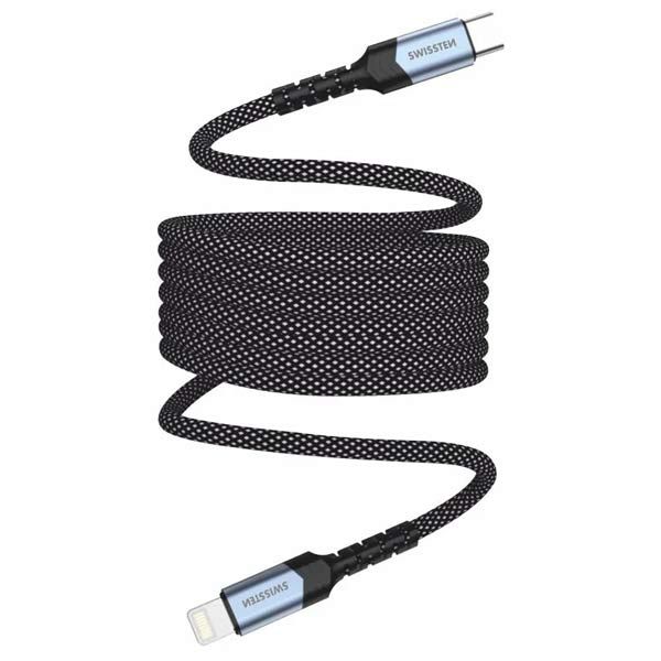 SWISSTEN Mágneses adatkábel, visszahúzódó USB-C/Lightning, 1 m SWISSTEN Mágneses adatkábel, visszahúzódó USB-C/Lightning, 1 m