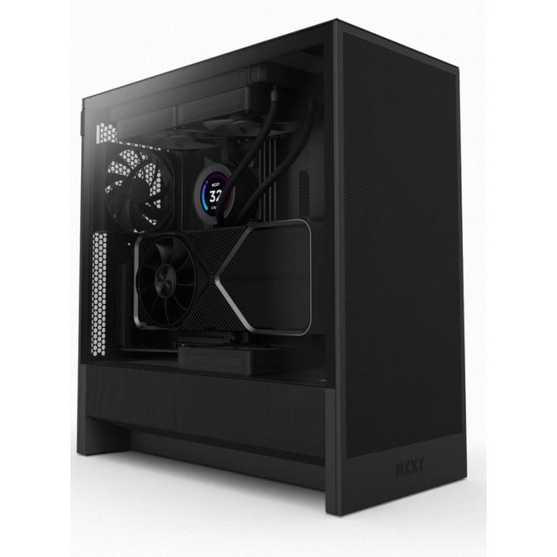 NZXT case H5 Flow / 2x120 mm fan / mesh / Black akciós termékkép 1