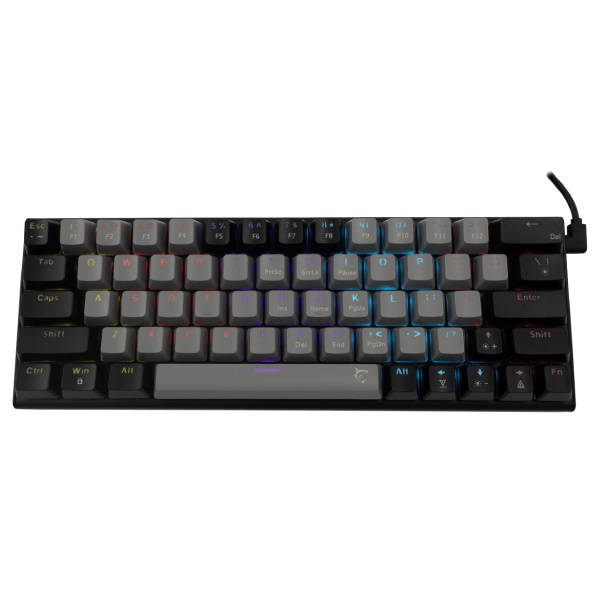 White Shark Gaming mechanical keyboard WAKIZASHI 2, blue switch, US, black/gray White Shark Gaming mechanical keyboard WAKIZASHI 2, blue switch, US, black/gray