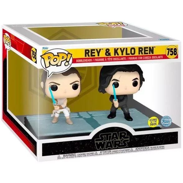 POP! Moment: Rey & Kylo Ren (Star Wars) Special Edition (Glows in The Dark) akciós termékkép 1