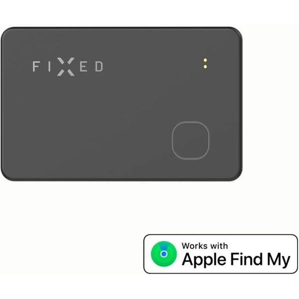 Fixed Smart tracker Tag Card Find My támogatással, vezeték nélküli nabíjanie, fekete akciós termékkép 1