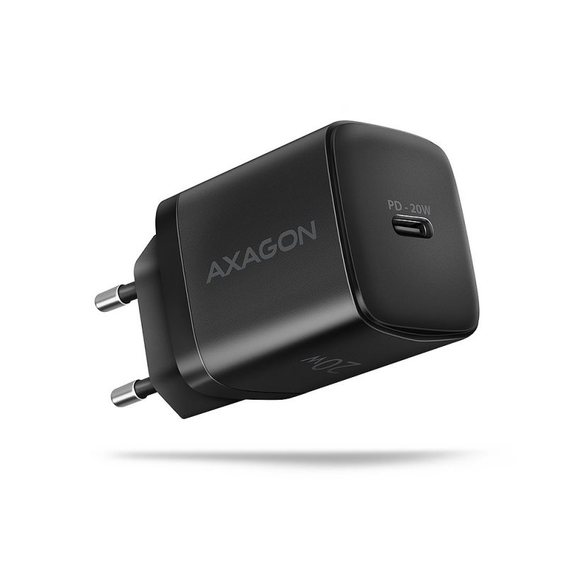 AXAGON ACU-PD20, Hálózati töltő 20W, 1x port USB-C, PD3.0/PPS/QC4+/AFC/Apple, fekete akciós termékkép 1