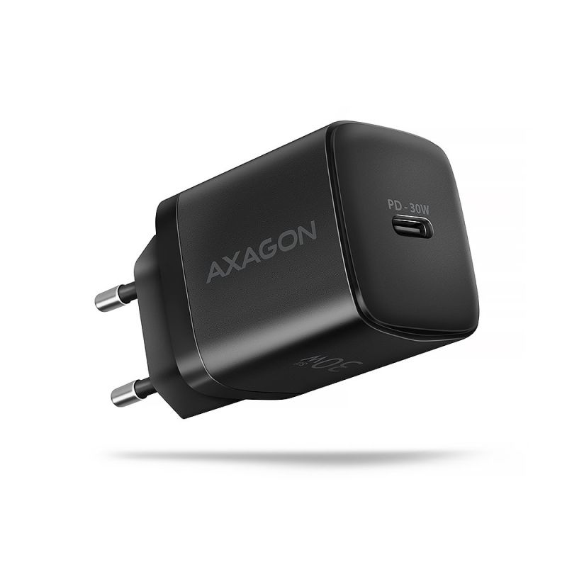 AXAGON ACU-PD30, Sil Hálózati töltő 30W, 1x port USB-C, PD3.0/PPS/QC4+/SFC/AFC/Apple, fekete akciós termékkép 1