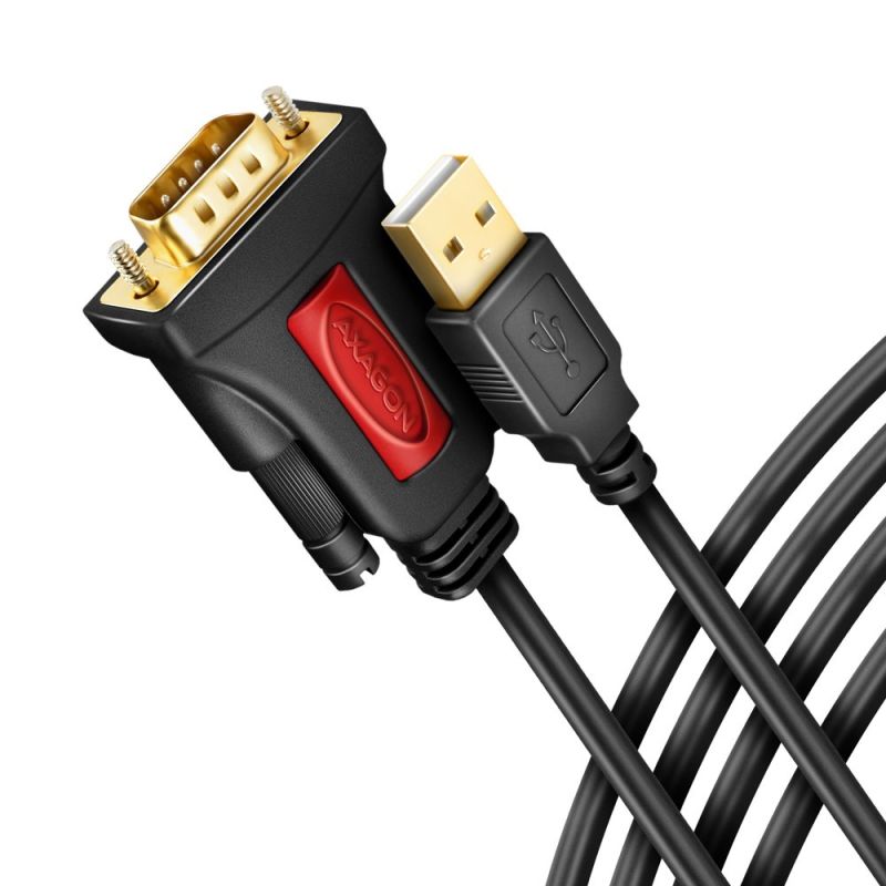 AXAGON ADS-1PSN, USB-A 2.0 - soros RS-232 DB9-M Prolific Adapter / kábel 1.5m - ADS-1PSN akciós termékkép 1
