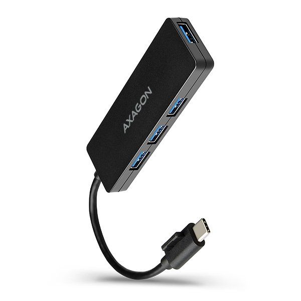 AXAGON HUE-G1C, 4x USB 3.2 Gen 1 SLIM hub, kábel Type-C 14cm nem eltávolítható akciós termékkép 1