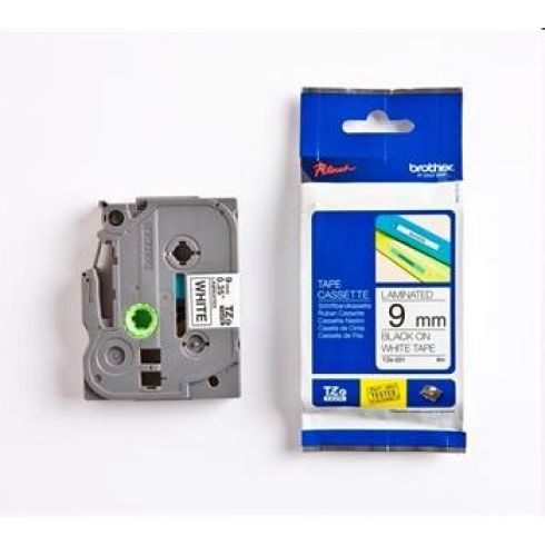 Brother - TZe-221, fekete betű, fehér szalag Tape (9mm) akciós termékkép 1