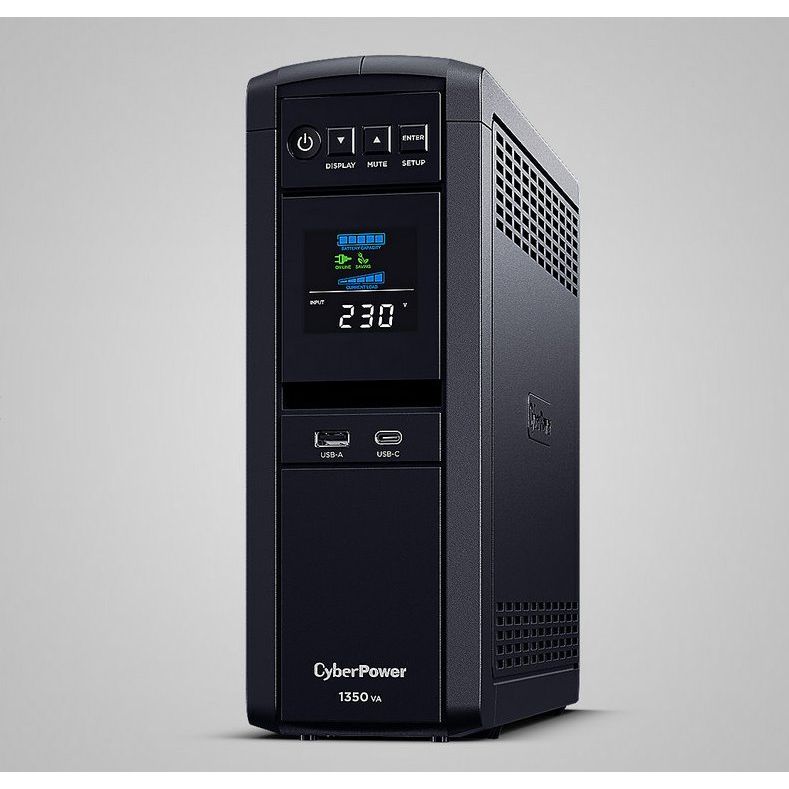 CyberPower CP1350EPFLCD, UPS Intelligent PFC, 1350VA/810W, LCD, 6x Schuko, RJ11/RJ45, USB akciós termékkép 1