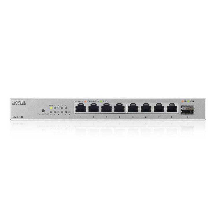 Zyxel XMG-108 8 Ports 2,5G + 1 SFP+ Desktop MultiGig unmanaged Switch akciós termékkép 1