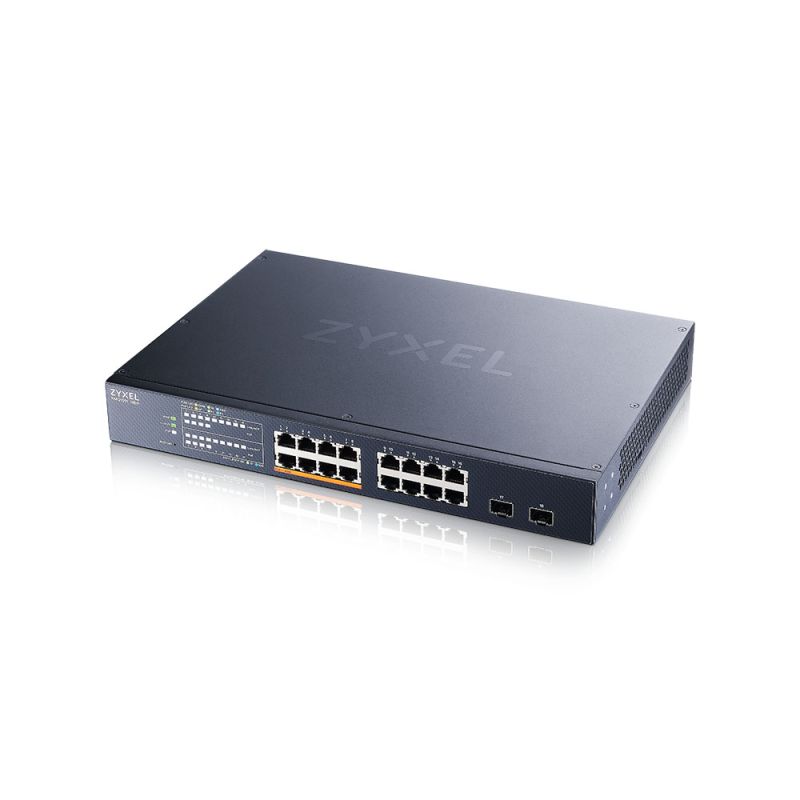 Zyxel XMG1915-18EP, 16-port 2.5GbE, 2 SFP+, 8 x PoE++ 180W Smart Switch, hybird mode, standalone or NebulaFlex Cloud Zyxel XMG1915-18EP, 16-port 2.5GbE, 2 SFP+, 8 x PoE++ 180W Smart Switch, hybird mode, standalone or NebulaFlex Cloud